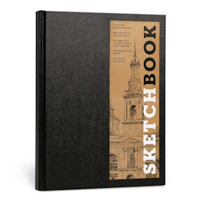 Sketchbook (Basic Medium Spiral Fliptop Landscape Black) by Union