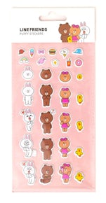 Line Friends Puffy Stickers