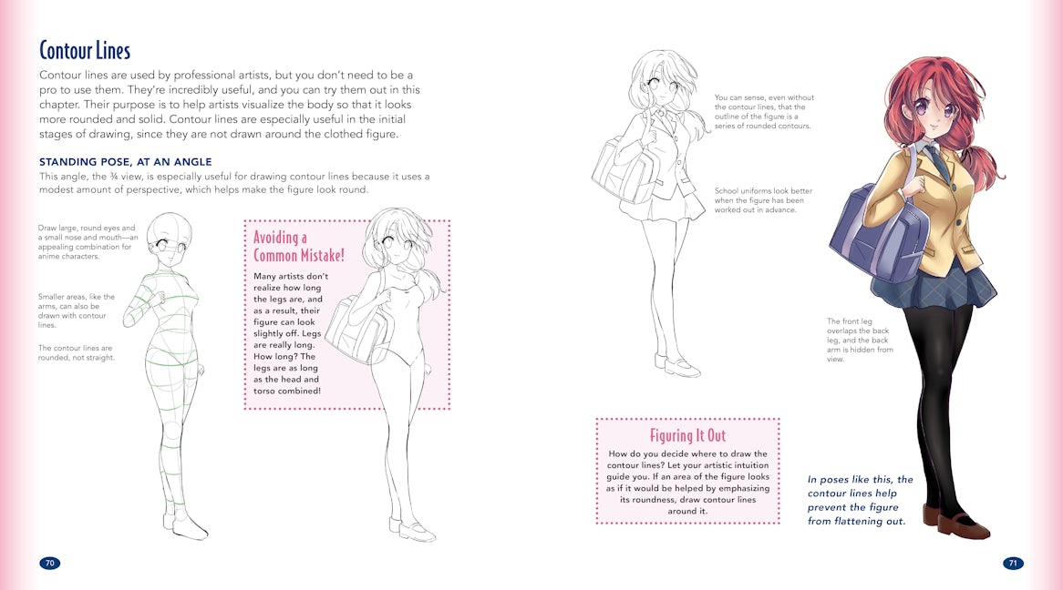 Anime girl poses - 70 Images to sketch