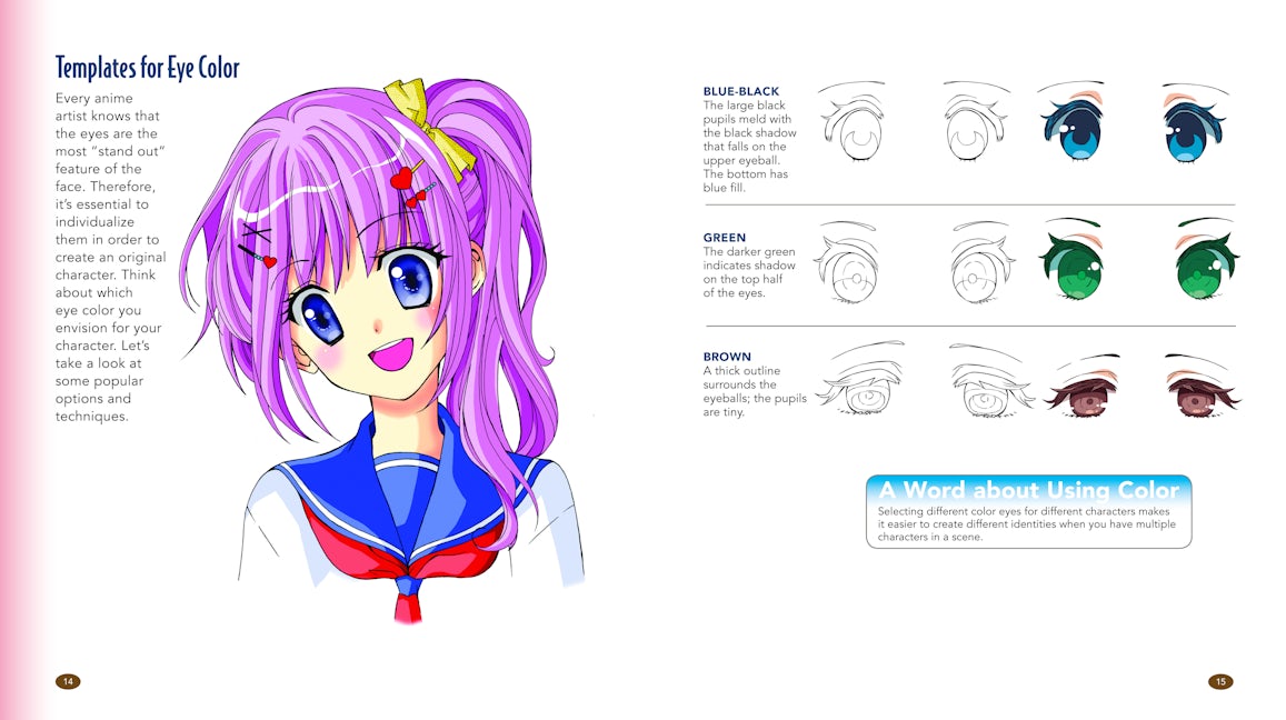 How to draw anime manga eyes for teens, kids, beginners and girls: drawing  easy anime book